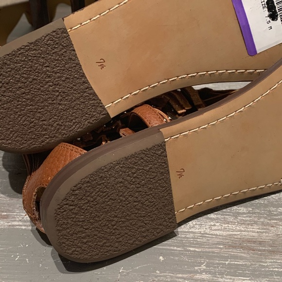 Sam Edelman “Griffen” Leather Brown fringe gladiator sandals 7.5M NWT - Picture 10 of 14